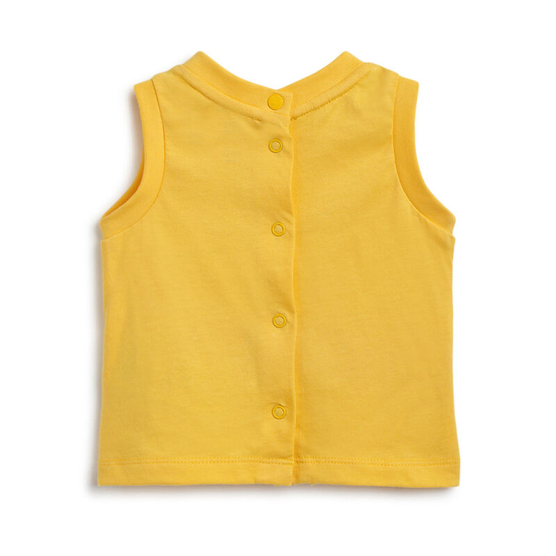 Boys Natural Printed Singlet with Short Pants image number 1
